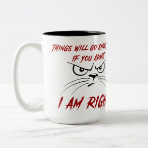 Caneca De Café Em Dois Tons As coisas vão mais suavemente se você admitir que 