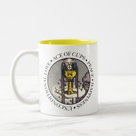 Caneca De Café Em Dois Tons Ás dos copos com texto