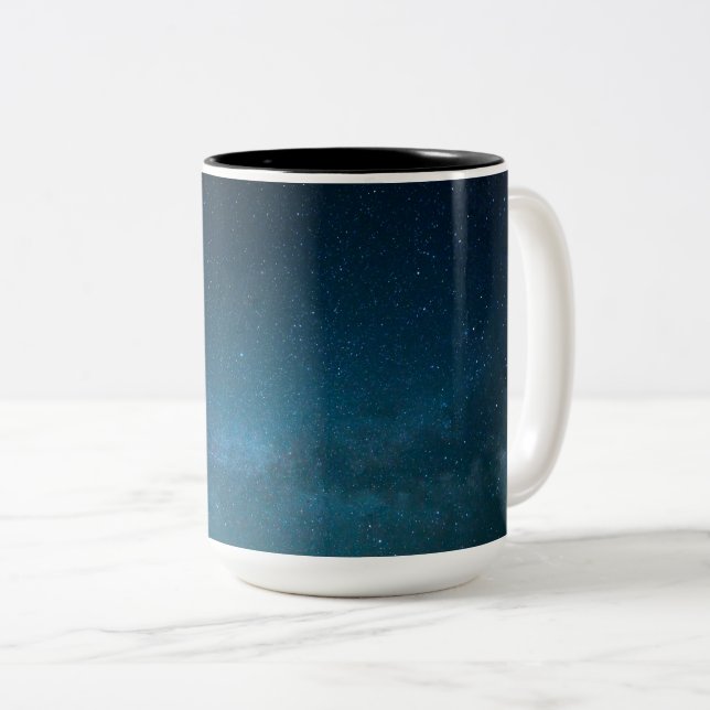 Caneca De Café Em Dois Tons As estrelas à noite (Frente Esquerda)