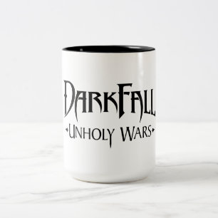 Caneca De Café Em Dois Tons As guerras ímpios de Darkfall Dois-Tonificaram a