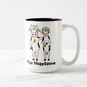 Caneca De Café Em Dois Tons As Holsteins