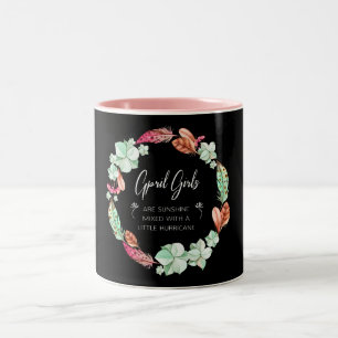 Caneca De Café Em Dois Tons As meninas de abril são luz do sol, presente de