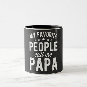 Caneca De Café Em Dois Tons As Minhas Pessoas Favoritas Chamam-Me Papa