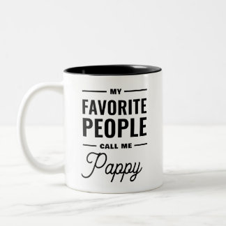 Caneca De Café Em Dois Tons As Minhas Pessoas Favoritas Chamam-Me Pappy