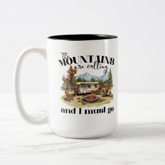 Caneca De Café Em Dois Tons As montanhas estão chamando Mug