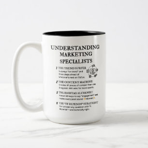Caneca De Café Em Dois Tons As muitas faces de um especialista em Marketing