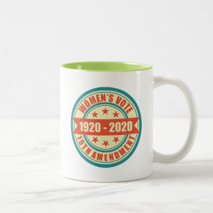 Caneca De Café Em Dois Tons As mulheres endireitam para votar o Centennial