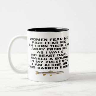 Caneca De Café Em Dois Tons As mulheres me temem, os peixes me temem