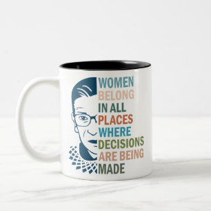 Caneca De Café Em Dois Tons As Mulheres Pertencem A Todos Os Lugares Onde As D