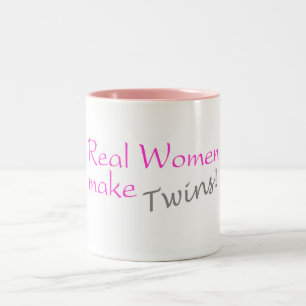 Caneca De Café Em Dois Tons As mulheres reais fazem gêmeos