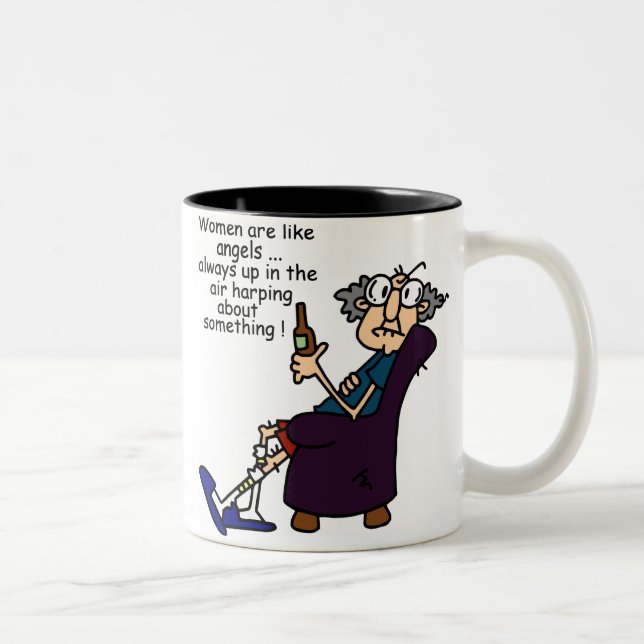 Caneca De Café Em Dois Tons As Mulheres São Como Anjos (Direita)