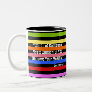 Caneca De Café Em Dois Tons As opções não são Realidade Grunge Rainbow