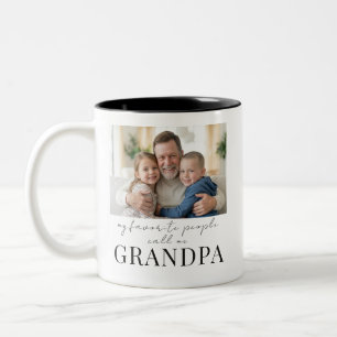 Caneca De Café Em Dois Tons As Pessoas Favoritas Me Chamam de Papai Foto Prese