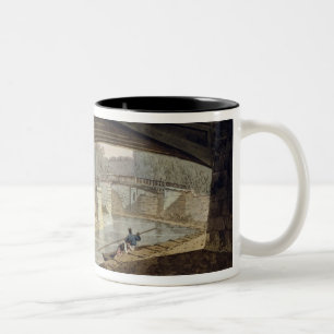 Caneca De Café Em Dois Tons As pontes sobre o canal em jardins de Sydney, de