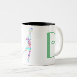 Caneca De Café Em Dois Tons As posições inspiradores personalizaram o Netball
