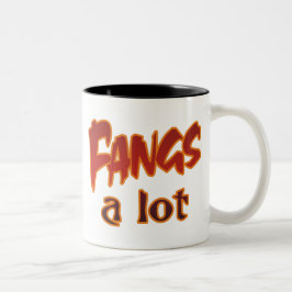 Caneca De Café Em Dois Tons As presas do Dia das Bruxas Punny agradecem muito