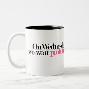 Caneca De Café Em Dois Tons Às quartas-feiras, Vestimos o Pink Tights Mug