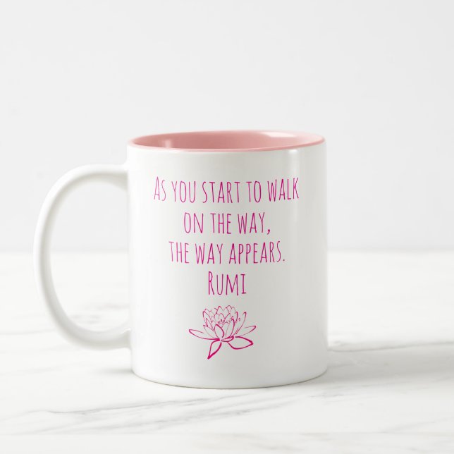 Caneca De Café Em Dois Tons As You Start - Rumi (Esquerda)