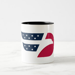 Caneca De Café Em Dois Tons Asa de Águia Patriótica EUA