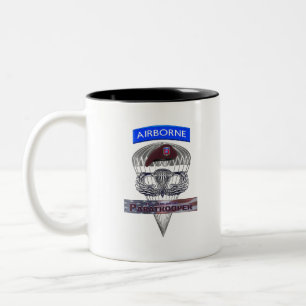 Caneca De Café Em Dois Tons Asas de Pulo de Paraquedista de Tab Steel Aerotran