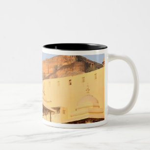Caneca De Café Em Dois Tons Ásia, Índia, Rajasthan, Amber Amer).  A