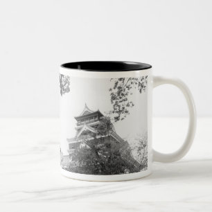 Caneca De Café Em Dois Tons Ásia, Japão, Kumamoto. Kumamoto, castelo jo