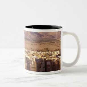 Caneca De Café Em Dois Tons Ásia, Oriente Médio, República do Iêmen. Shibam