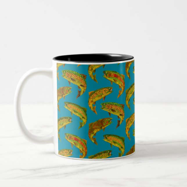 Caneca De Café Em Dois Tons Aspen Leaf Rainbow Pattern Invisível 2018 (Esquerda)