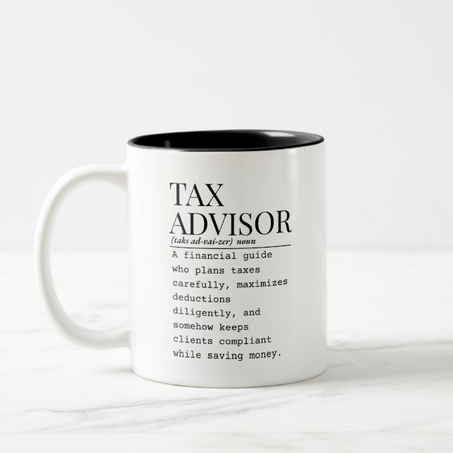 Caneca De Café Em Dois Tons Assessor fiscal (Esquerda)