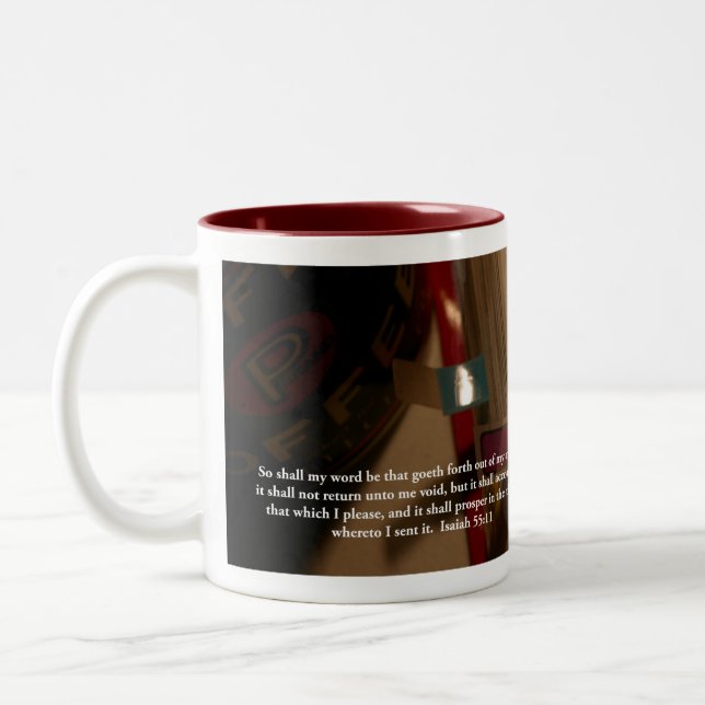 Caneca De Café Em Dois Tons Assim minha palavra será (Esquerda)