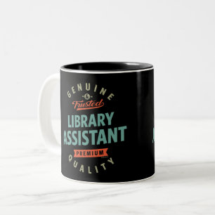 Caneca De Café Em Dois Tons Assistente de Biblioteca