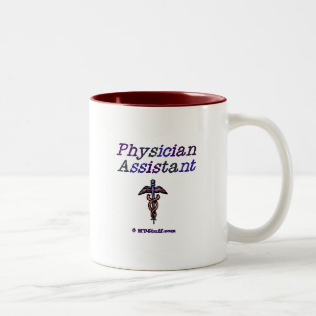 Caneca De Café Em Dois Tons Assistente do médico - Caduceus (Direita)