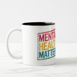 Caneca De Café Em Dois Tons Assuntos de Saúde Mental
