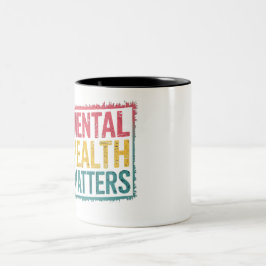 Caneca De Café Em Dois Tons Assuntos de Saúde Mental