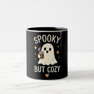 Caneca De Café Em Dois Tons Assustador Mas Aconchegante Fantasma Fofo Design d
