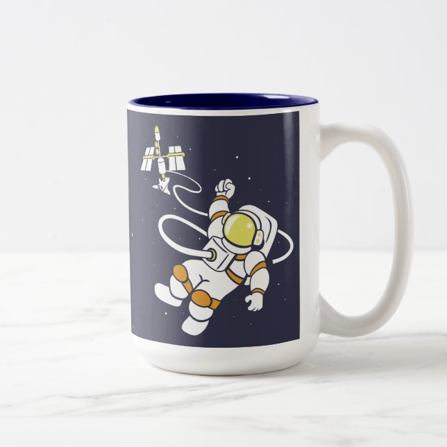 Caneca De Café Em Dois Tons Astronauta (Direita)