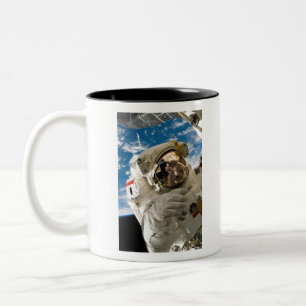 Caneca De Café Em Dois Tons Astronauta Galáctico Legal Imagens Espaciais Exte