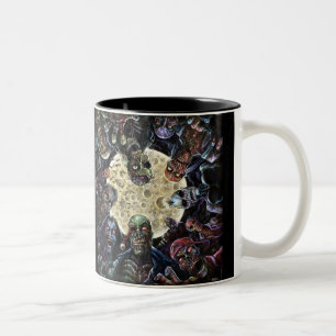 Caneca De Café Em Dois Tons Ataque de horda Zombie