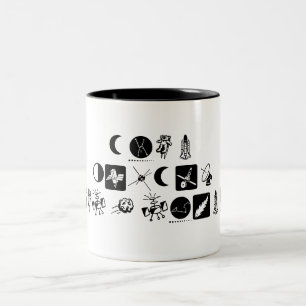 Caneca De Café Em Dois Tons Até ALIENS precisam de uma bebida.