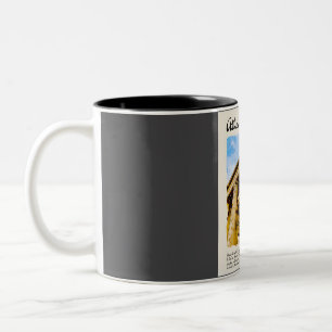 Caneca De Café Em Dois Tons Atenas Vintage Watercolor Viagem