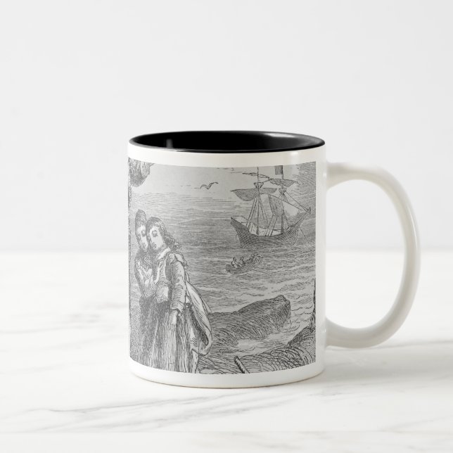 Caneca De Café Em Dois Tons Aterragem dos peregrinos, 1620 (Direita)