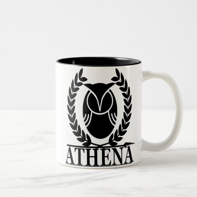 Caneca De Café Em Dois Tons Athena - deusa da sabedoria (Direita)