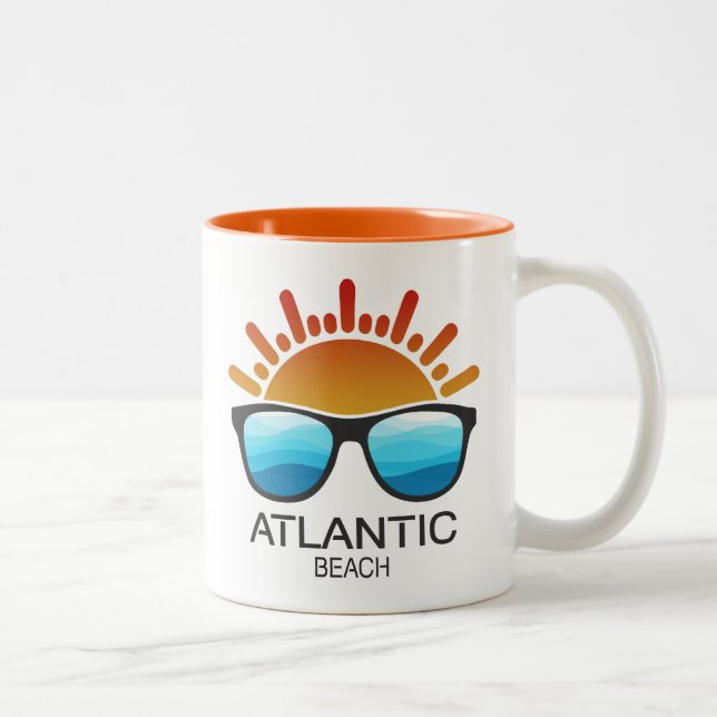 Caneca De Café Em Dois Tons Atlantic Beach North Carolina (Direita)