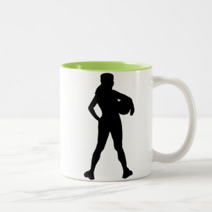 Caneca De Café Em Dois Tons Atleta da menina; Legal