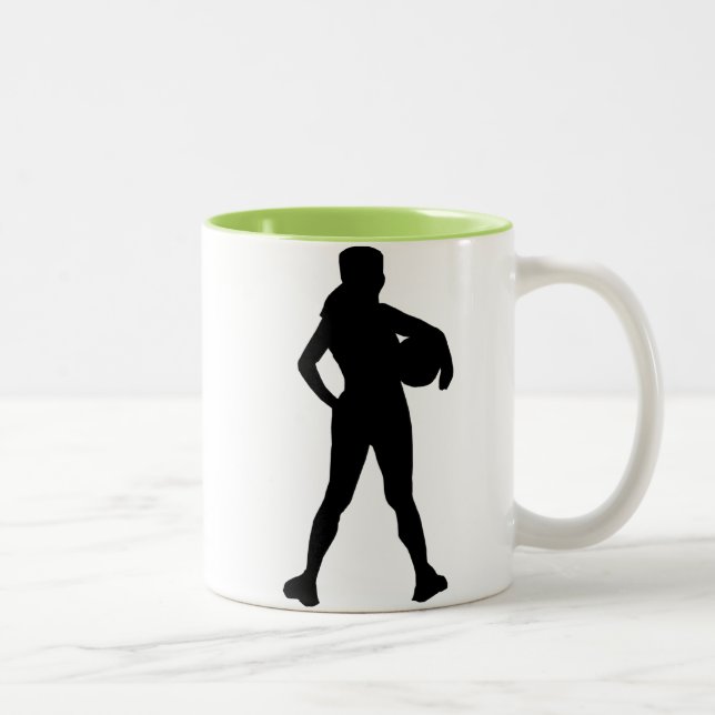 Caneca De Café Em Dois Tons Atleta da menina; Legal (Direita)
