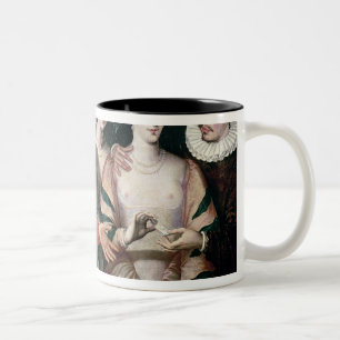 Caneca De Café Em Dois Tons Atores do dell'Arte de Commedia