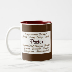 Caneca De Café Em Dois Tons Atributos do pastor