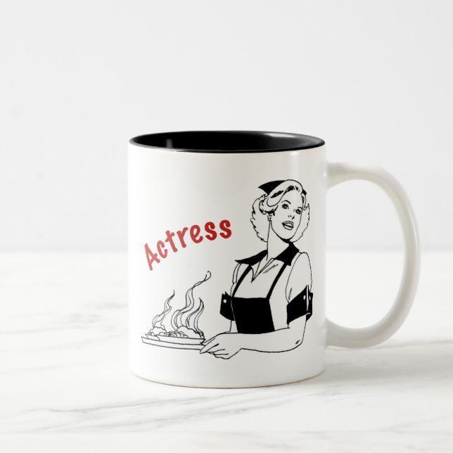 Caneca De Café Em Dois Tons Atriz/garçonete (Direita)