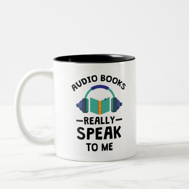 Caneca De Café Em Dois Tons Audiobooks fala muito comigo (Esquerda)