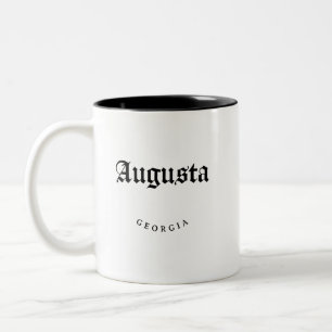 Caneca De Café Em Dois Tons Augusta Georgia Black Font